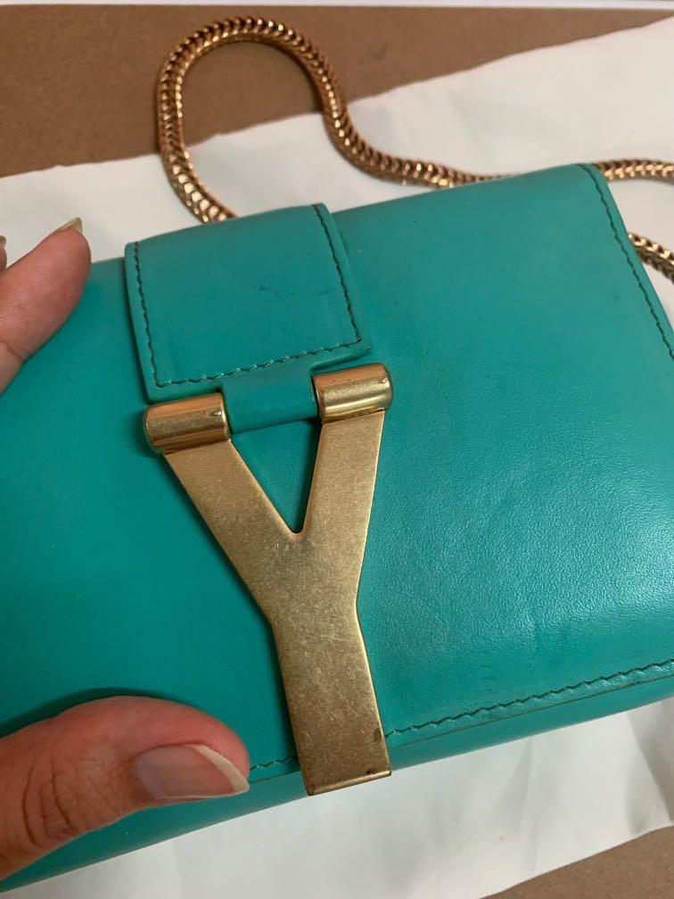 YSL Leather Y Ligne Mini Pochette Crossbody Bag