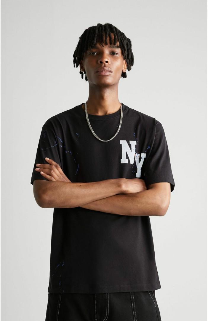 Zara black print NY T-shirt for Man 