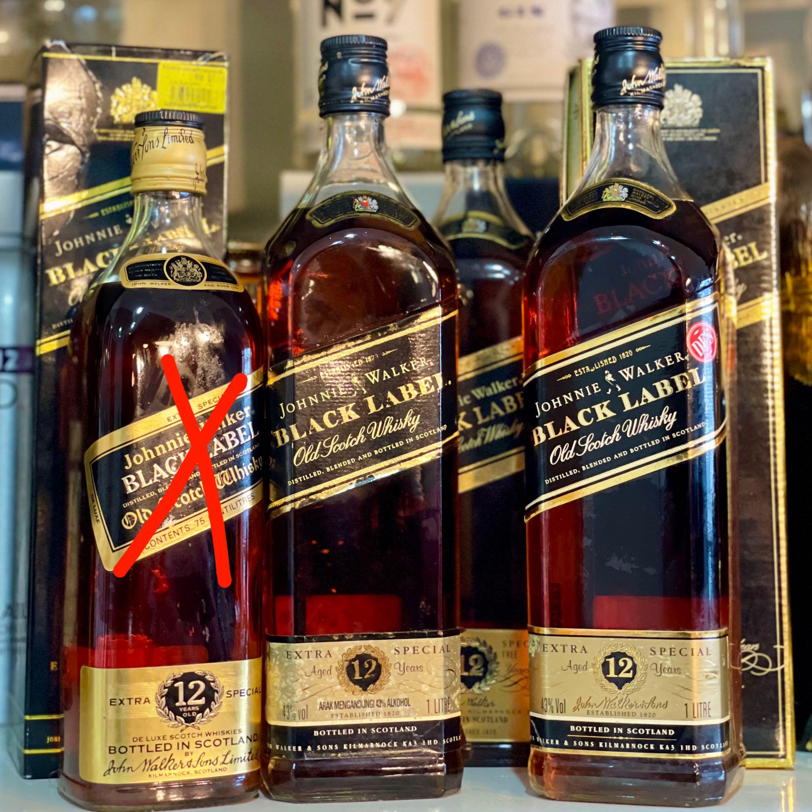 1L Johnnie Walker Black Label Whisky whiskey 1000ml, Food ...