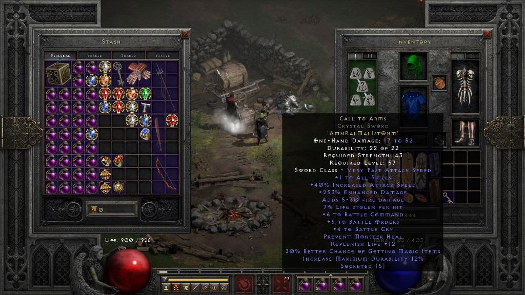 6/5/4 CallToArms (CTA) Diablo 2 Resurrected, Video Gaming, Gaming