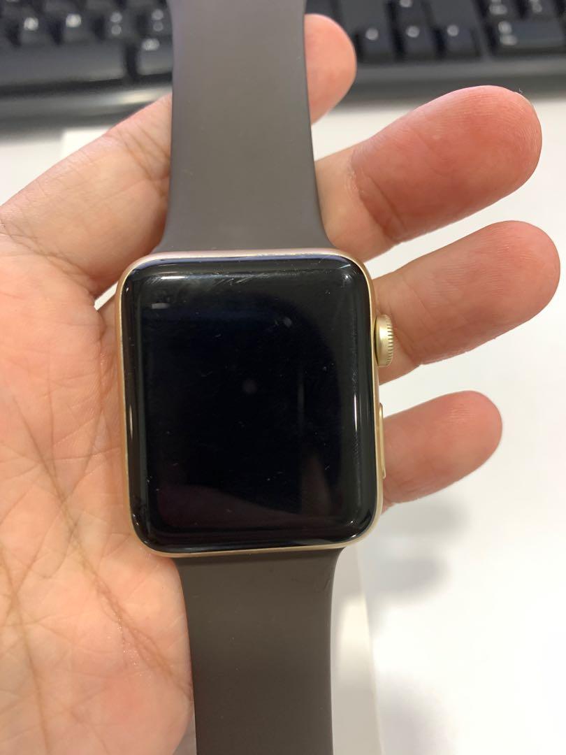 Apple Watch Series 2 42mm Gold Aluminum Sport Band Cocoa Mobile Phones Gadgets Wearables Smart Watches on Carousell