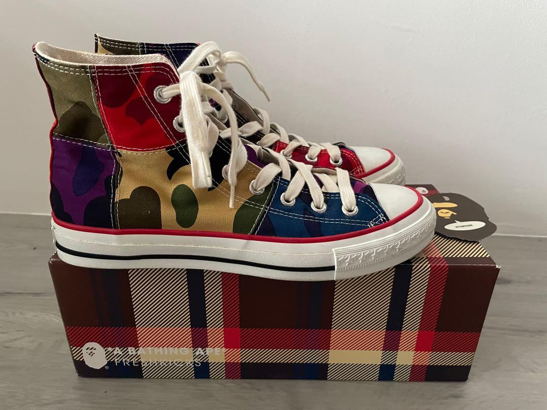 multi color sneakers