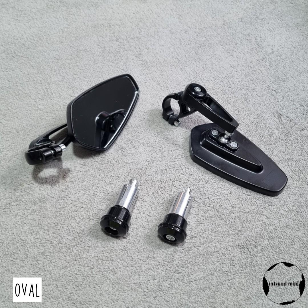 Oval Bar End Side Mirror Yamaha Nmax Xmax Tmax Aerox Mt155 Fz16 Spark Sniper Wr155 Y15