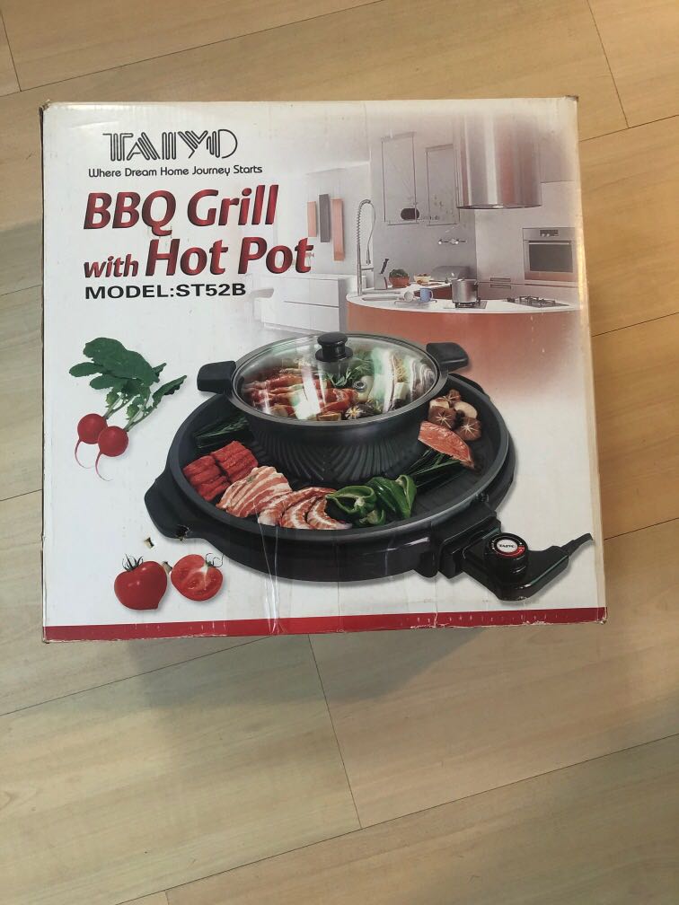BBQ Grill with Hot Pot (Brand Taiyo), TV & Home Appliances, Kitchen