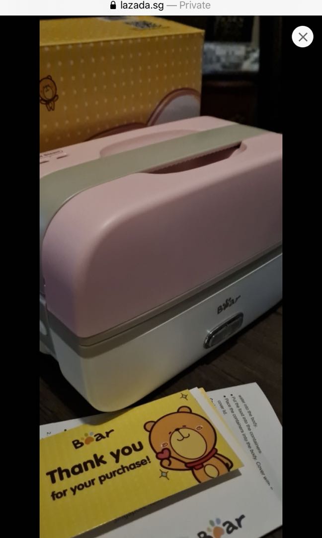 Bear Electric Heating Lunch Box DFHB10J2 220v rice cooker Portable