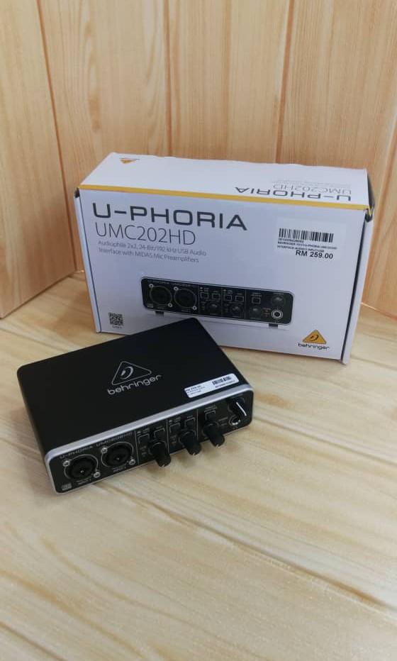 Behringer UPhoria UMC202HD USB 2.0 Audio Interface 2channel Audio