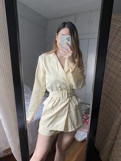 Double breasted blazer coords shorts bottom