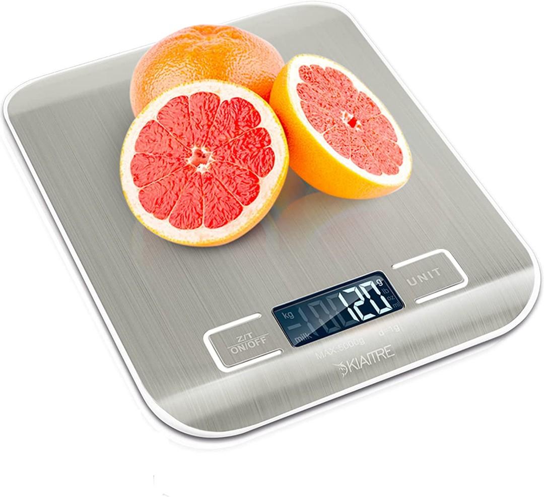 Kiaitre Digital Food Scale - 11lb/5kg Kitchen Scales Digital Weight, Kitchen  Scale with 1g/0.04oz Precise Graduation, Food Scale with USB Rechargeable  for Cooking and Baking (Batteries Include) 