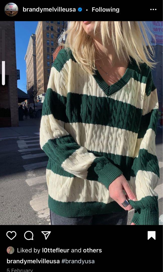 BNWOT Brandy Melville Green and White 
