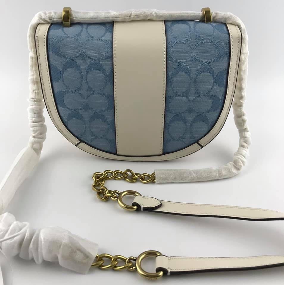 Coach Alie Saddle Bag in Signature Chambray, Women's Fashion, Bags