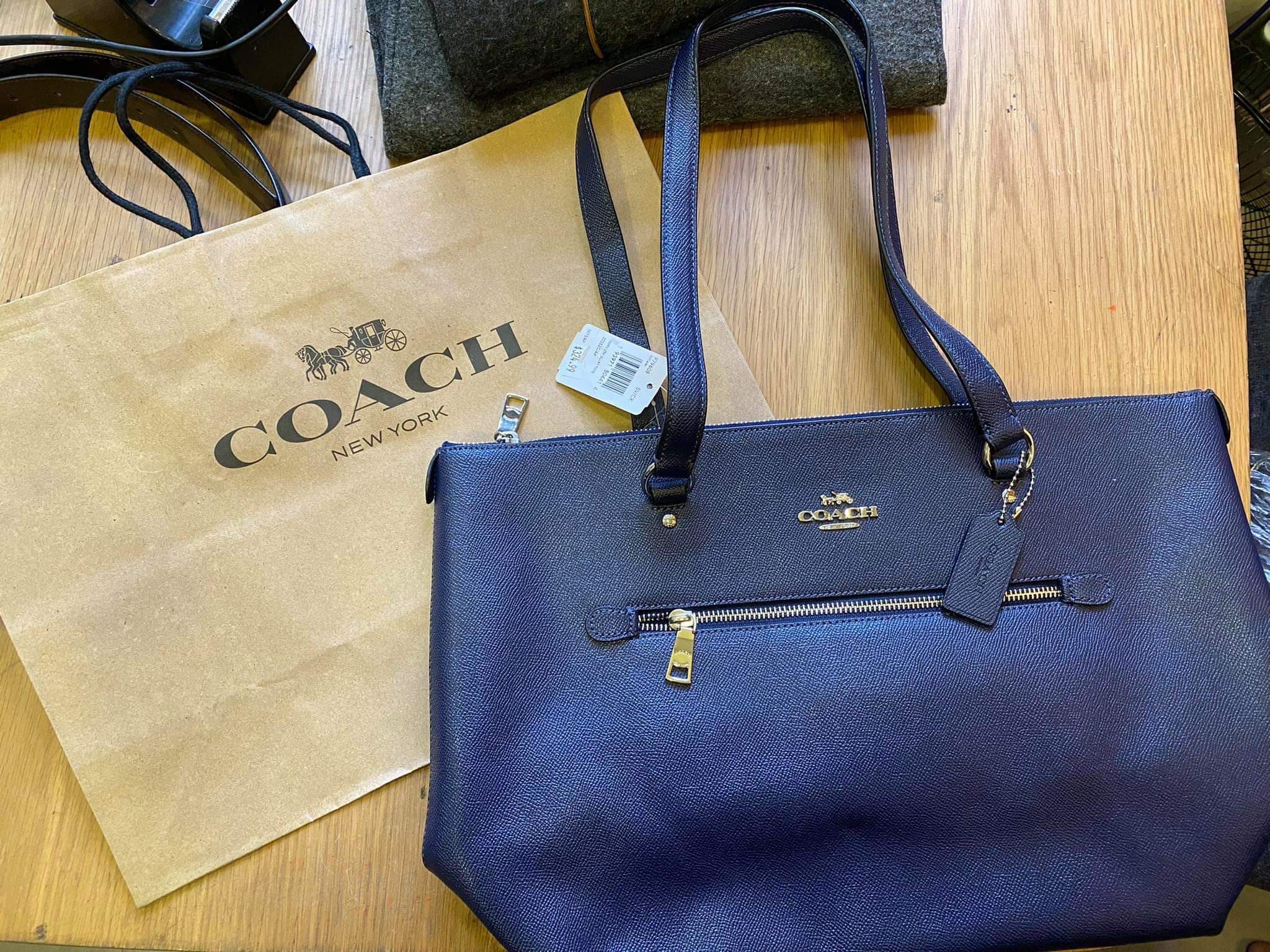 Coach gallery tote midnight online