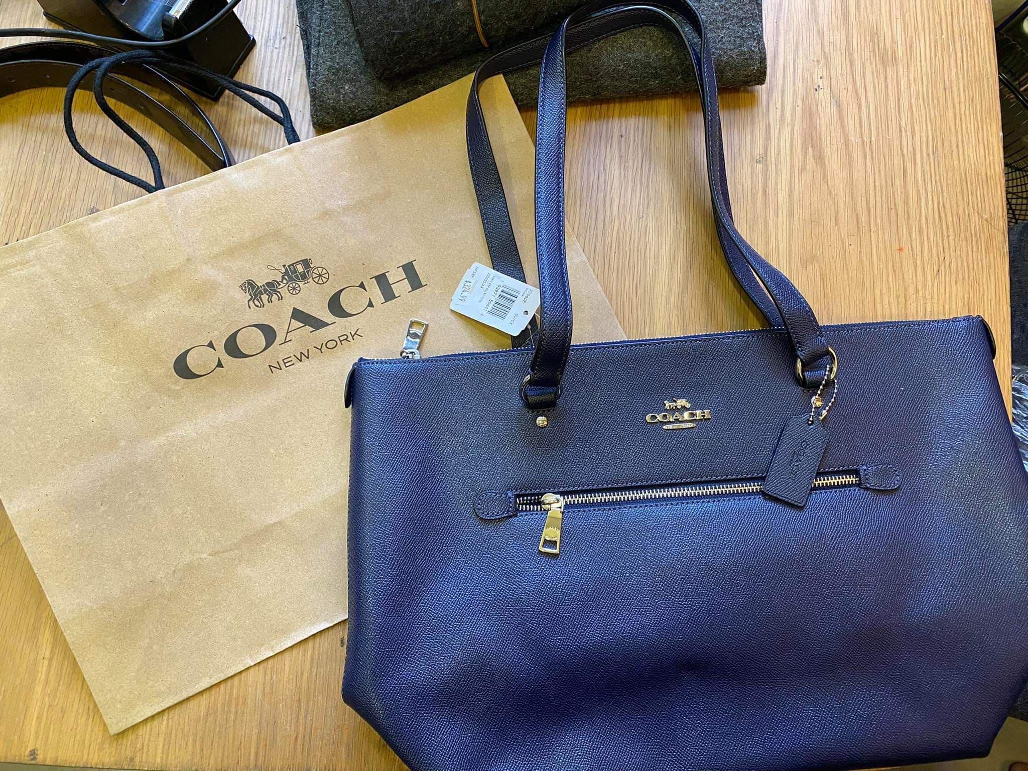 coach gallery tote midnight