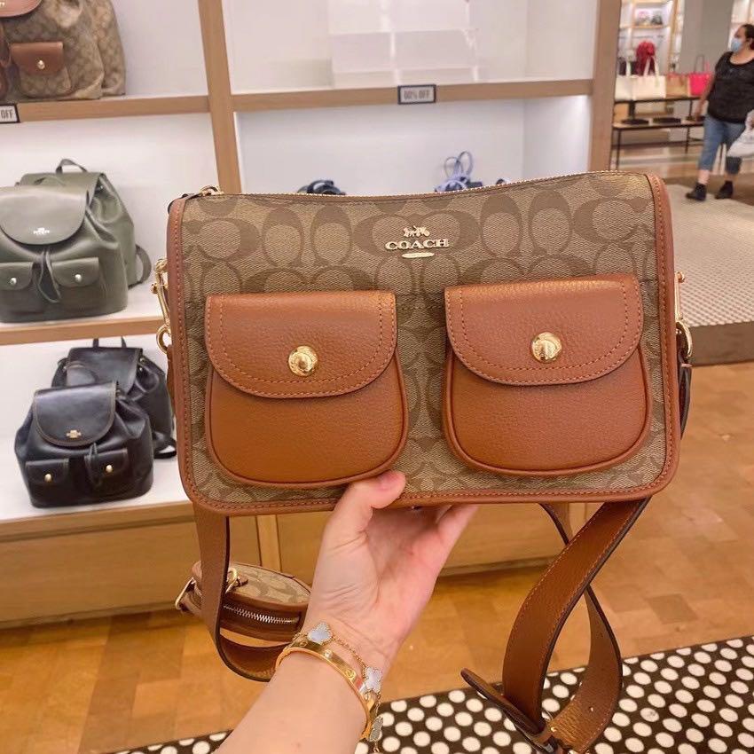 PENNIE CROSSBODY WITH COIN CASE IN SIGNATURE CANVAS (COACH C5675), Women's  Fashion, Bags & Wallets, Cross-body Bags on Carousell