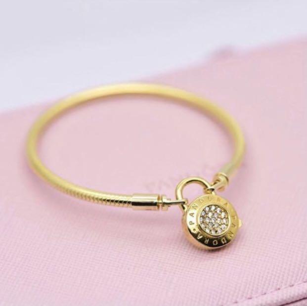 Pandora padlock 2024 bracelet gold