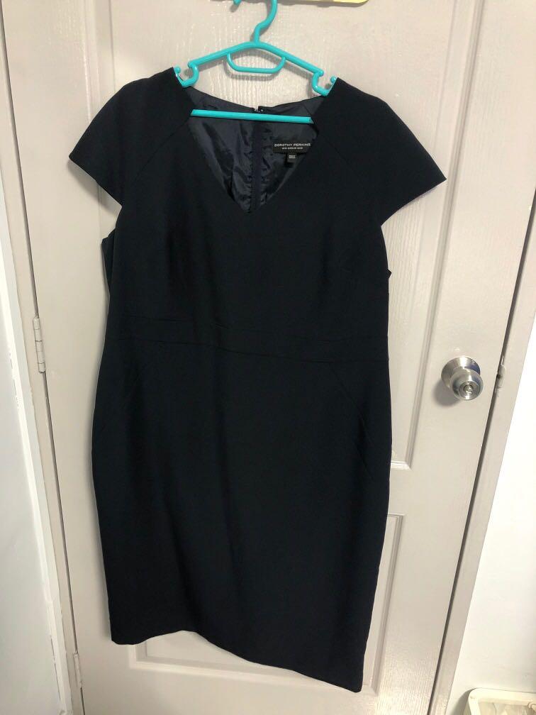 Dorothy Perkins Navy Workdress Uk20 
