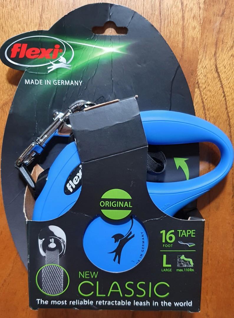 Flexi Retractable Dog Leash (Original, Made in Germany, Tape, Large, 16