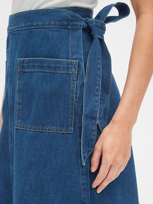 Gap Denim Wrap Skirt, Women'S Fashion, Bottoms, Skirts On Carousell