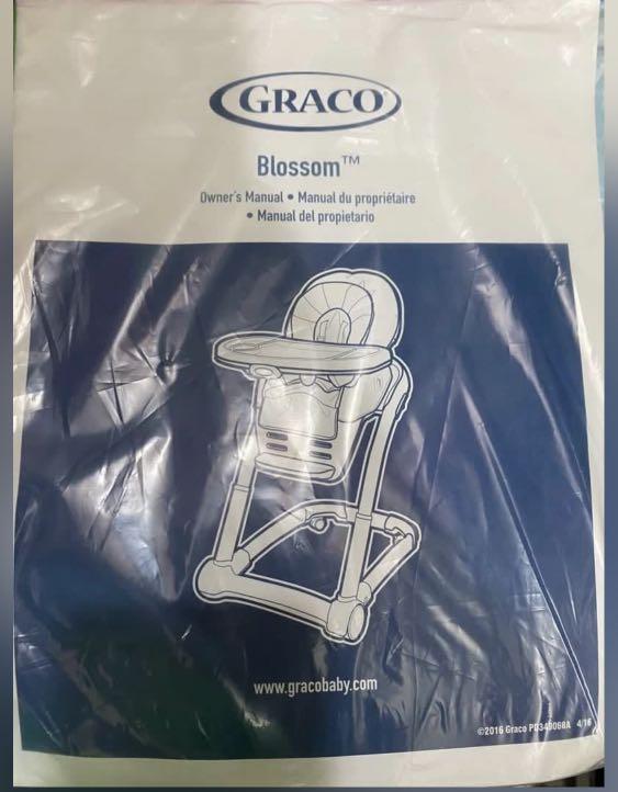 Graco blossom 6 in hotsell 1 high chair manual