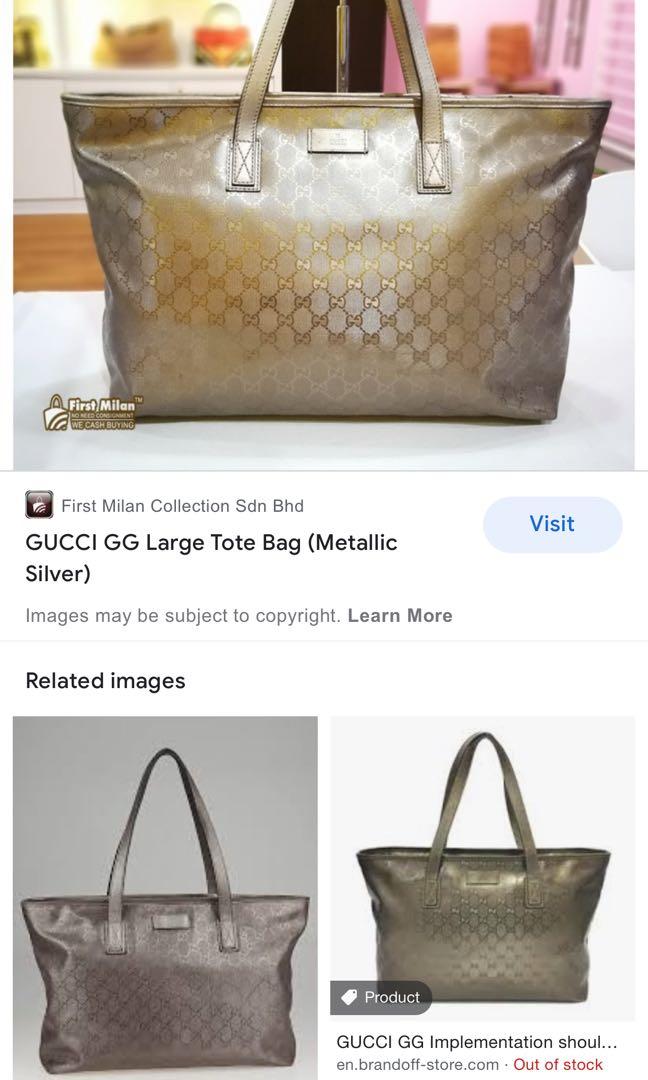 Gucci metallic tote bundle with siri
