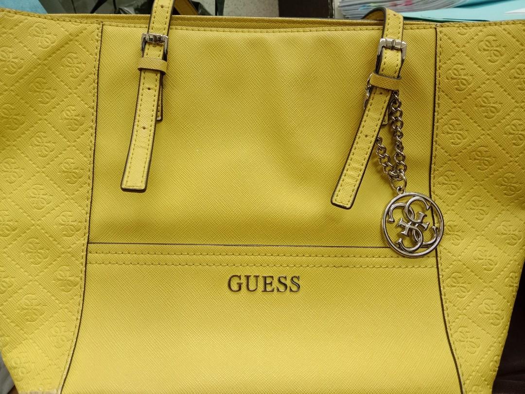 Yellow discount guess handbag