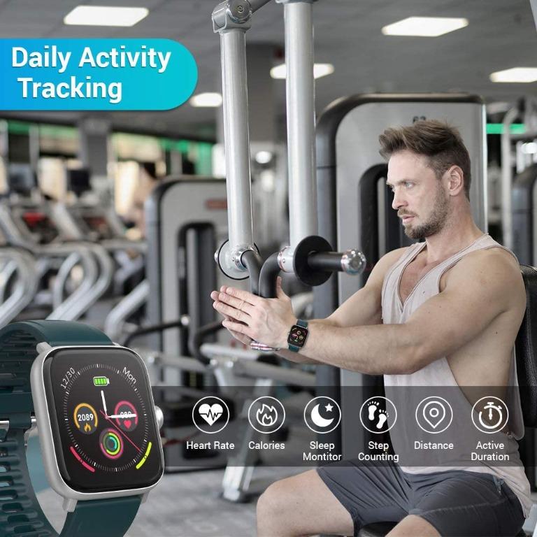 H1176 TagoBee Fitness Tracker Smart Watch for Men Women 1.54 Full Touch Screen ip67 Waterproof Smartwatch con GPS Bluetooth Activity Tracker with Heart Rate Sleep Monitor for iOS and Android Phones Mo...