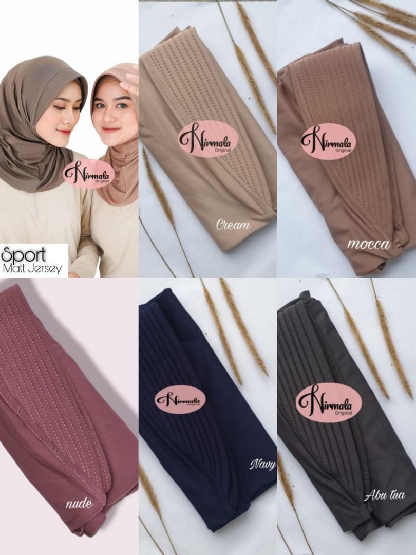 Hijab sport warna mocca