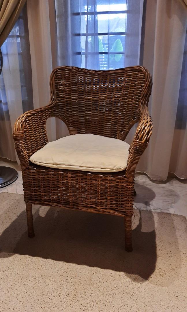 Ikea Byholma Rattan Chair, Furniture & Home Living, Furniture, Chairs