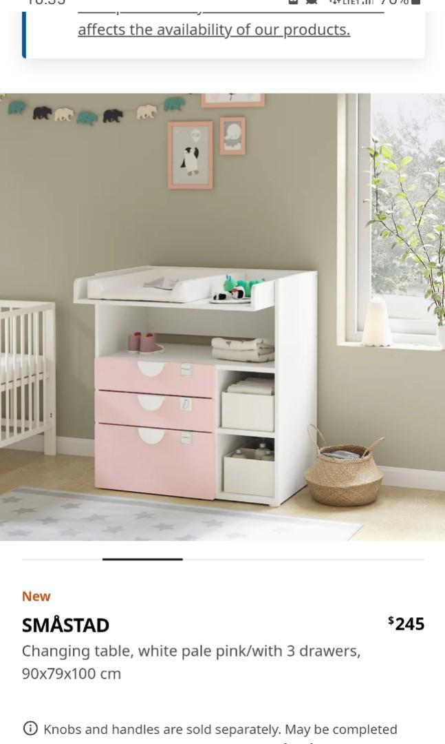 Ikea Smastad Changing Table Diaper Changing Station, Babies & Kids