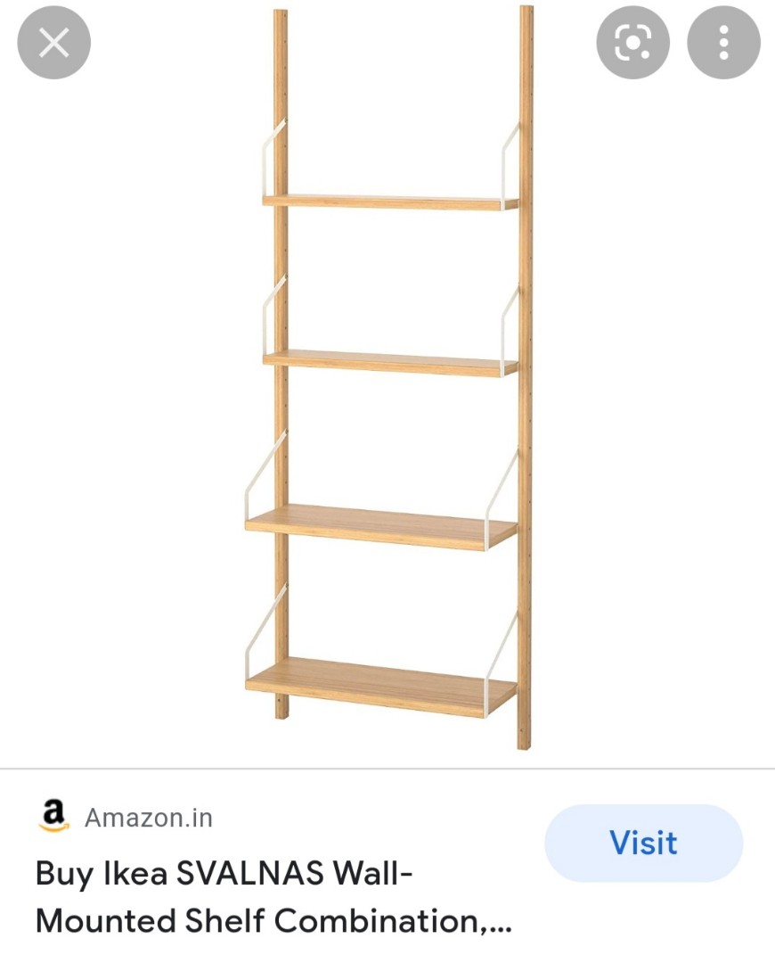Ikea Svalnas wall mount shelf (5 tiered), Furniture & Home Living