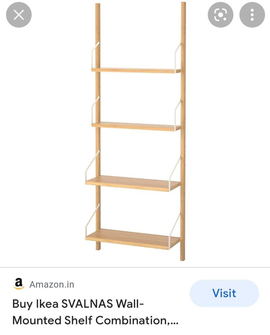 Ikea Svalnas wall mount shelf (5 tiered), Furniture & Home Living