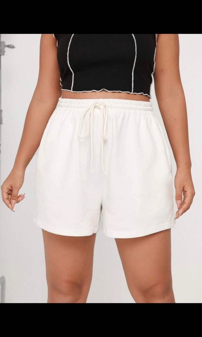 plus size drawstring shorts
