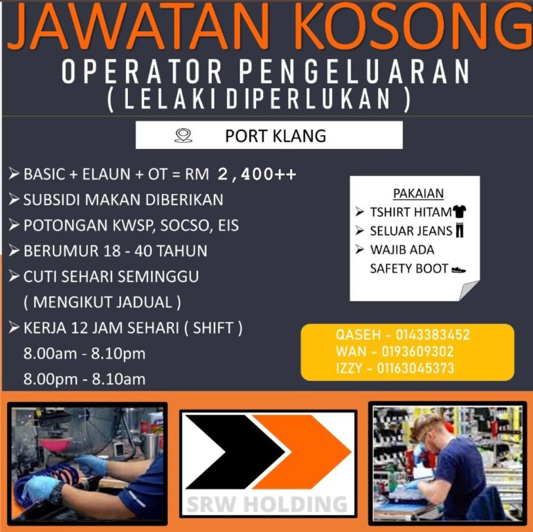 Kerja Kosong Kilang Pandamaran Klang Jobs Full Time Others On Carousell