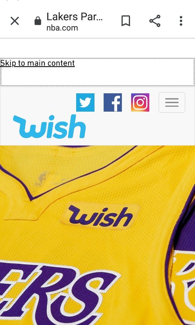 Lakers Jersey by Wish (Front #18 & back #19) - Brand new, Men's