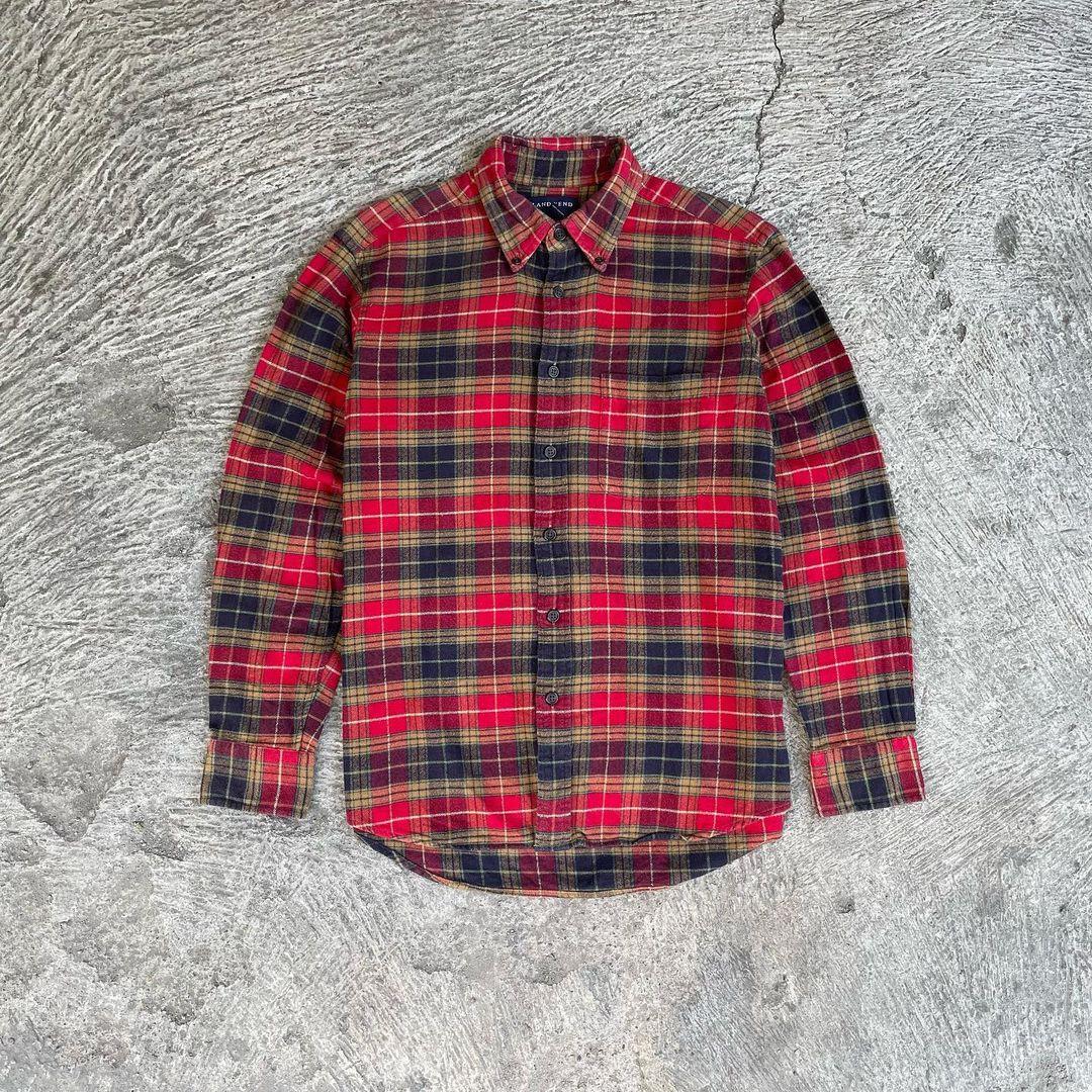 lands' end check flannel OCFL19, Fesyen 