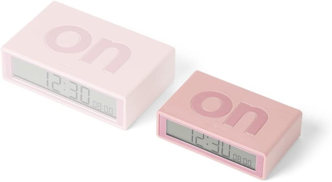 Lexon Flip+ Travel LCD Alarm Clock Pink, Furniture & Home Living