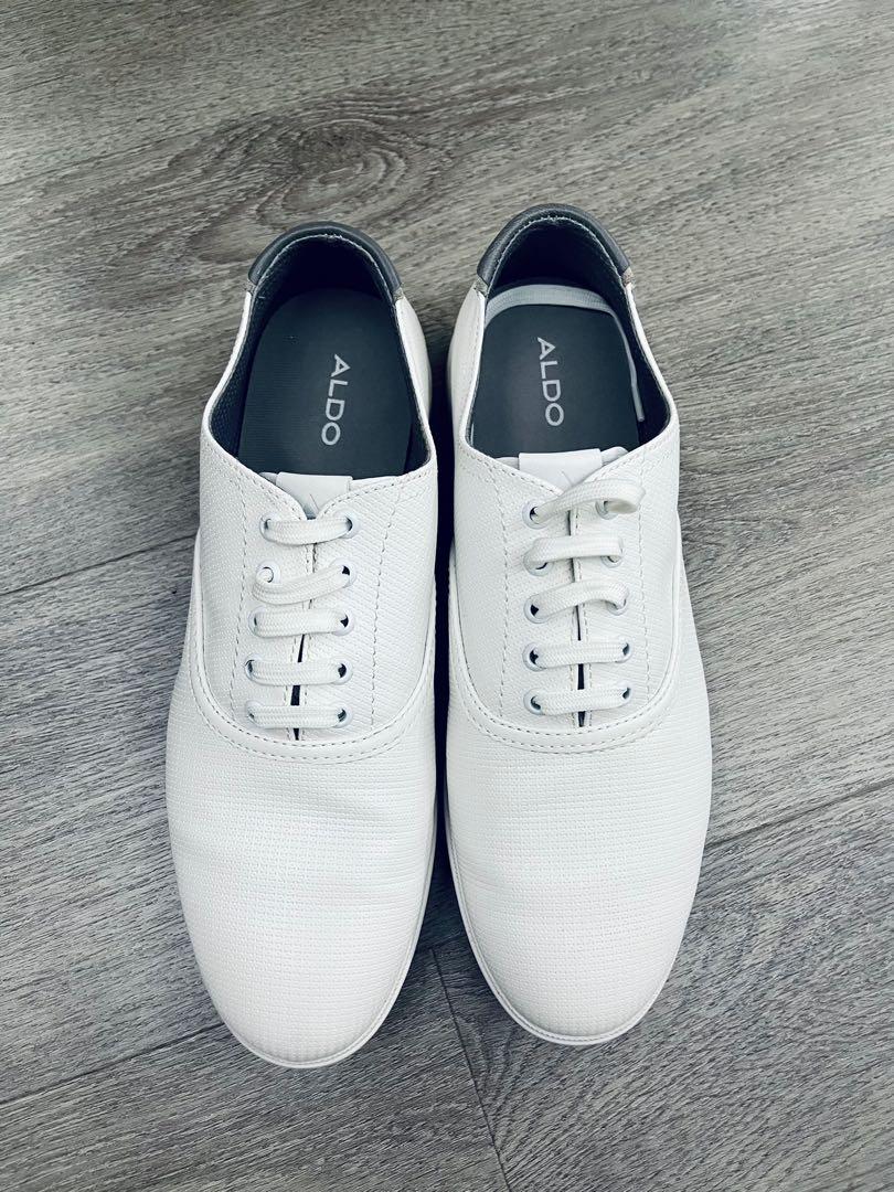 Aldo white leather sales shoes