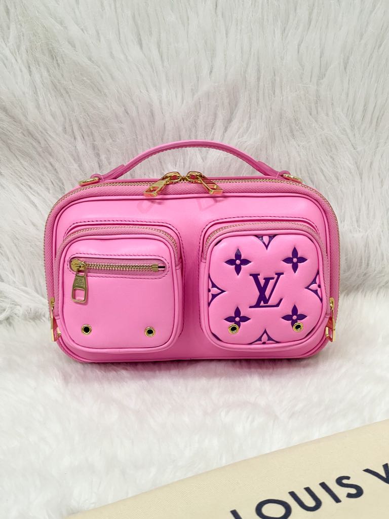 Louis Vuitton Utility Crossbody Bag Calfskin with Embossed Monogram Detail  Pink 95999212
