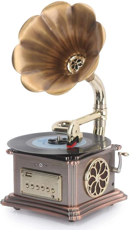 Mini Record Player with Aluminum Base Phonograph Bluetooth