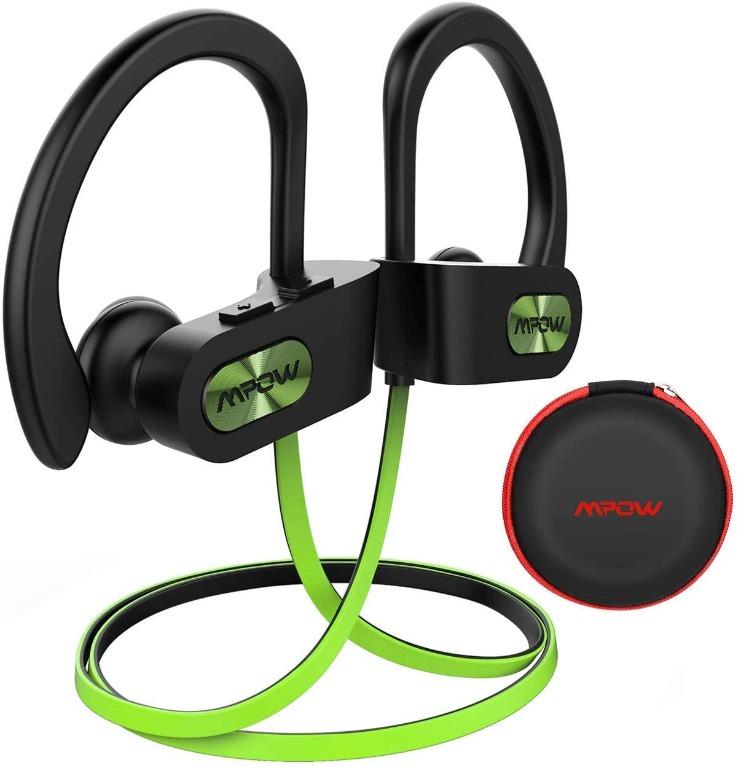 Mpow Wireless Headphones Bluetooth 5.0 Up to 9 Hrs Playing Time IPX7 Waterproof Running Headphones In ear Earbuds for Gym Cycling Workout Running Hiking Fitness with Built in Noise Cancelling Mic Audi...