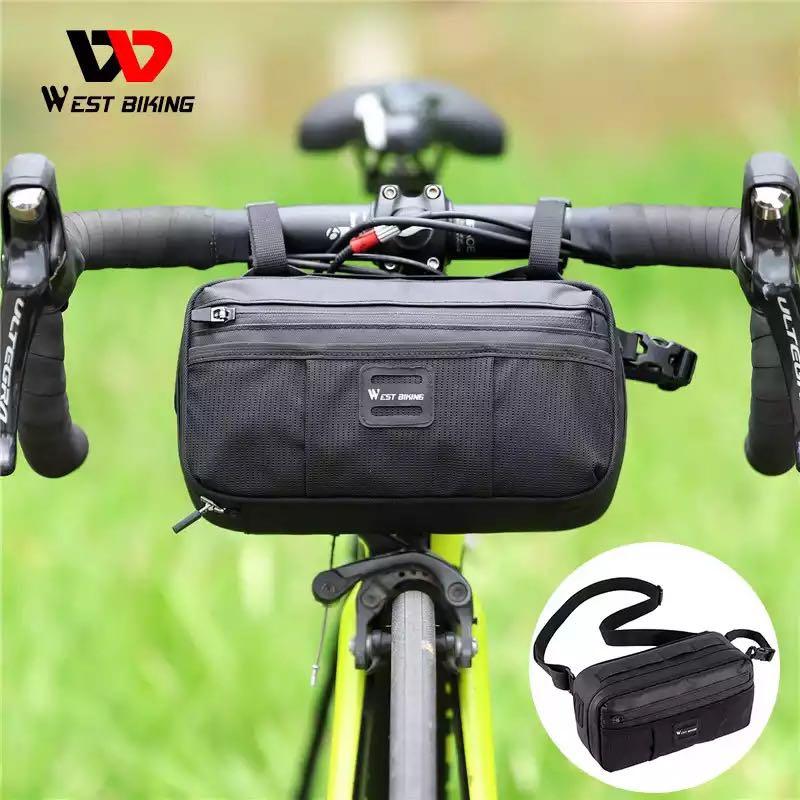 Multi Cycling Bike Bicycle Waist Pack Shoulder Handlebar Bag Front Frame Rear 