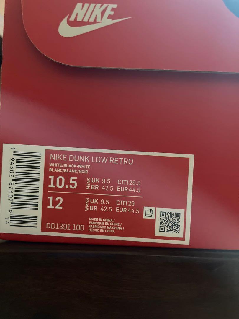 Nike Dunk Low Black/White Panda Size 10.5 Men's BNDS, Men's Fashion,  Footwear, Sneakers on Carousell