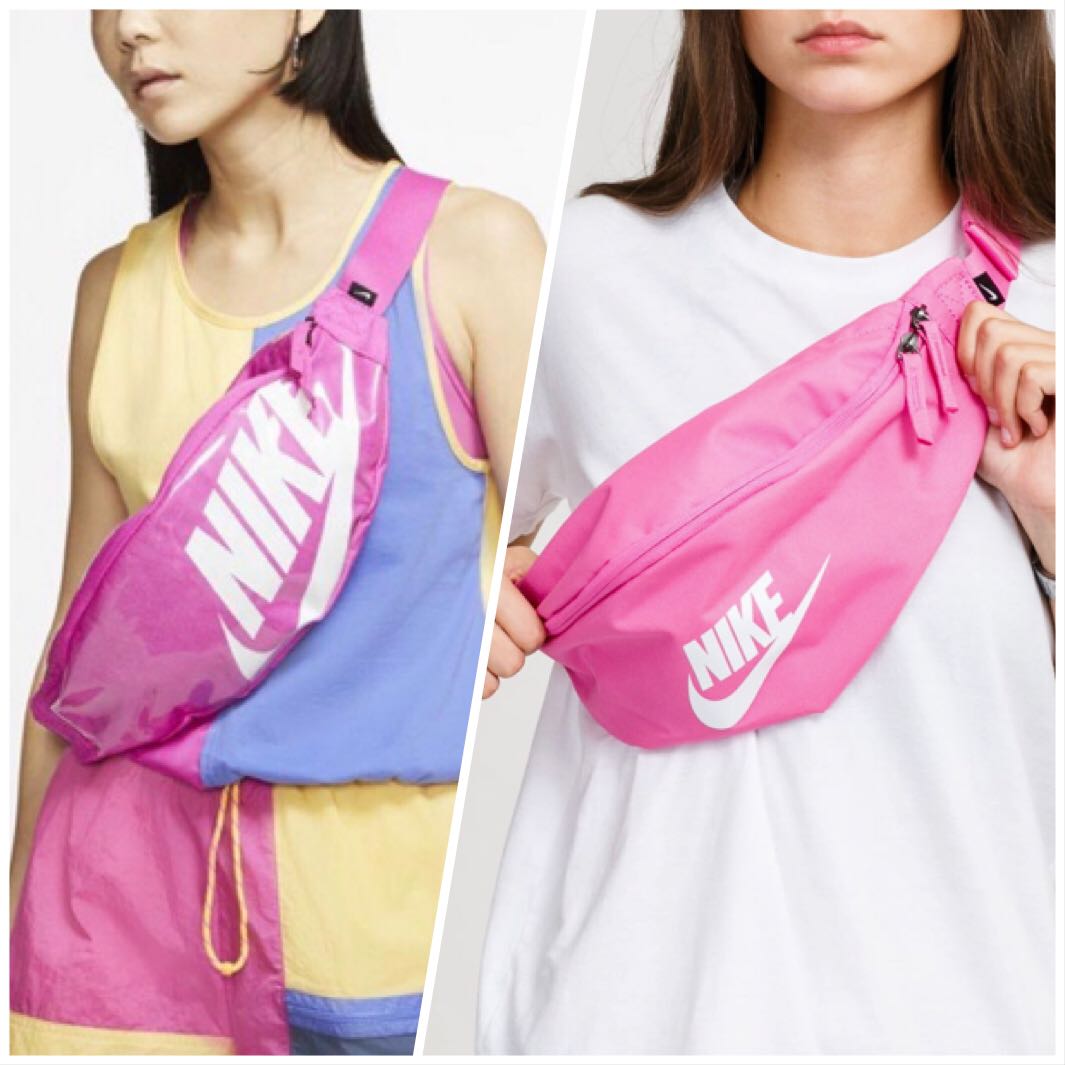 Nike Fire Pink and Hot Pink Cross Body Bag Waist Belt Bag letlenilead2022 labanleni2022 Pride Pink Bag