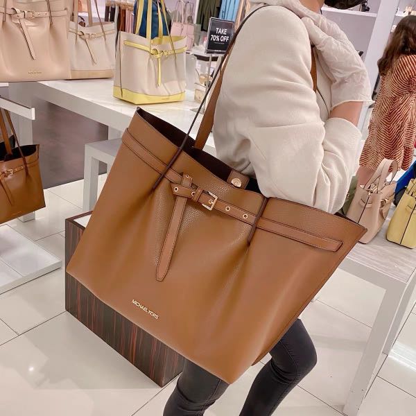 michael kors pebbled leather tote