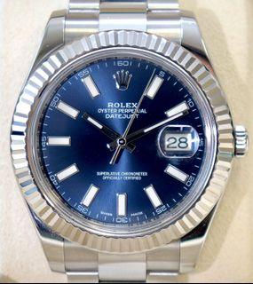 ROLEX DATEJUST 41mm 116334 OYSTER FLUTED WHITE GOLD FULL KIT