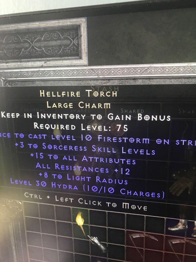 Sorcerer torch Diablo 2 resurrected, Video Gaming, Video Games, Others