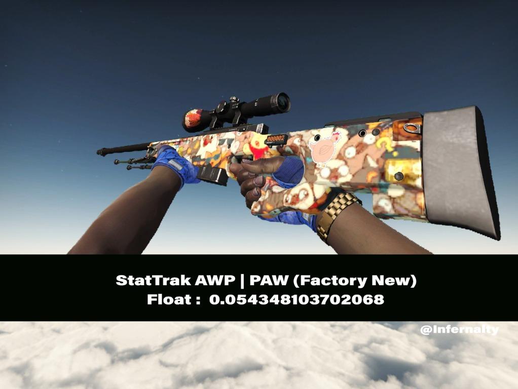 StatTrak AWP PAW FN CSGO SKINS KNIVES, Video Gaming, Gaming Accessories ...