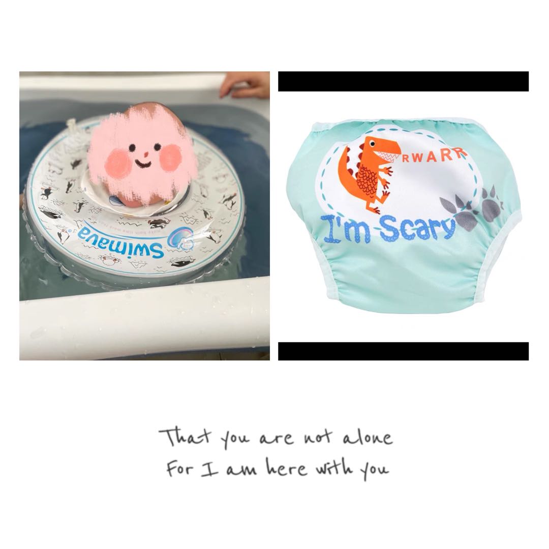 Swimava Baby swim neck ring float and swim diaper bundle, Babies & Kids