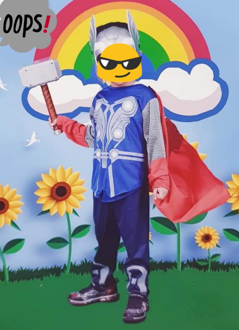 Thor Costume with Accessories, Babies & Kids, Babies & Kids Fashion on