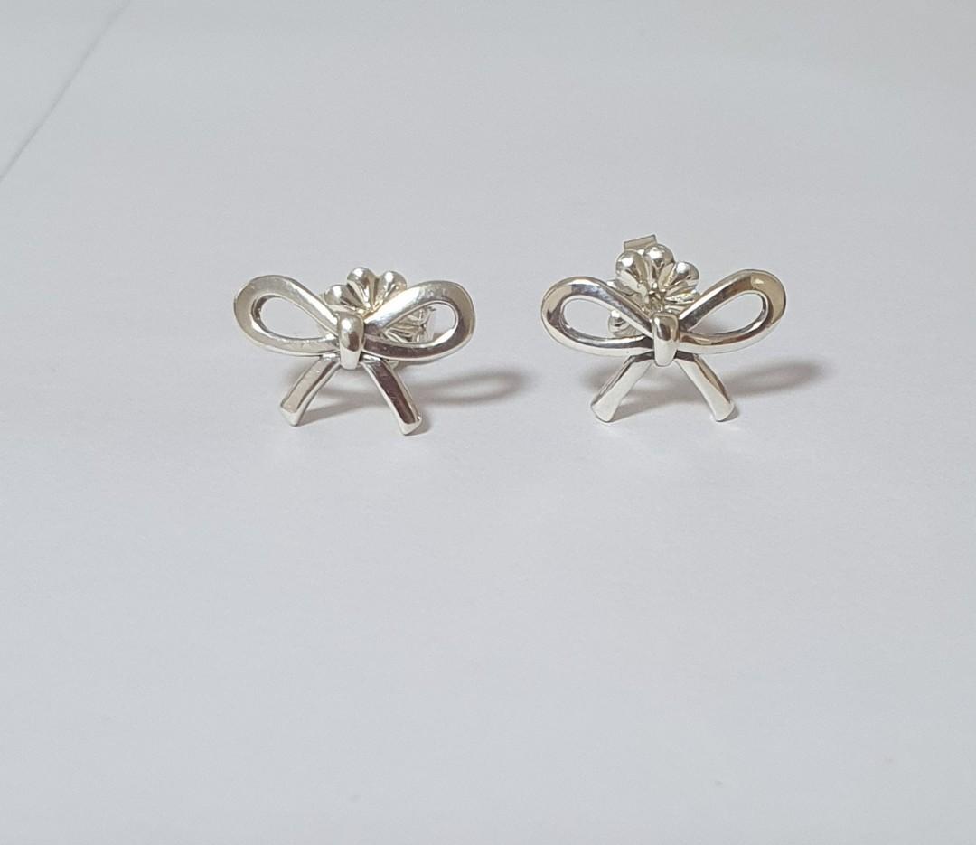 Tiffany Bow Earrings, Women's Fashion 