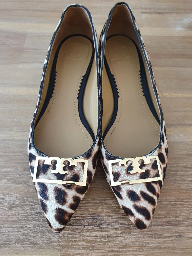 Tory Burch 'Gigi' Pointed Leopard Ballet Flat - Size US 8 (EU 38), Women's  Fashion, Footwear, Flats on Carousell